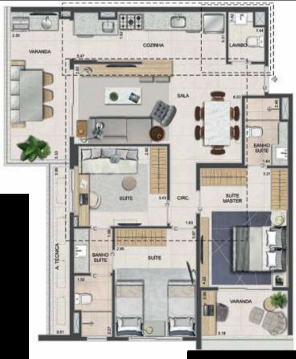 Apartamento à venda com 2 quartos, 91m² - Foto 38