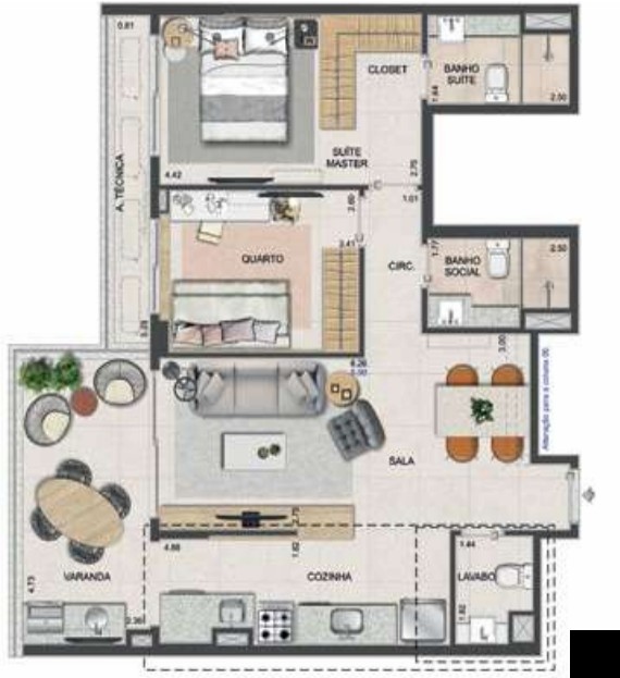 Apartamento à venda com 2 quartos, 91m² - Foto 37