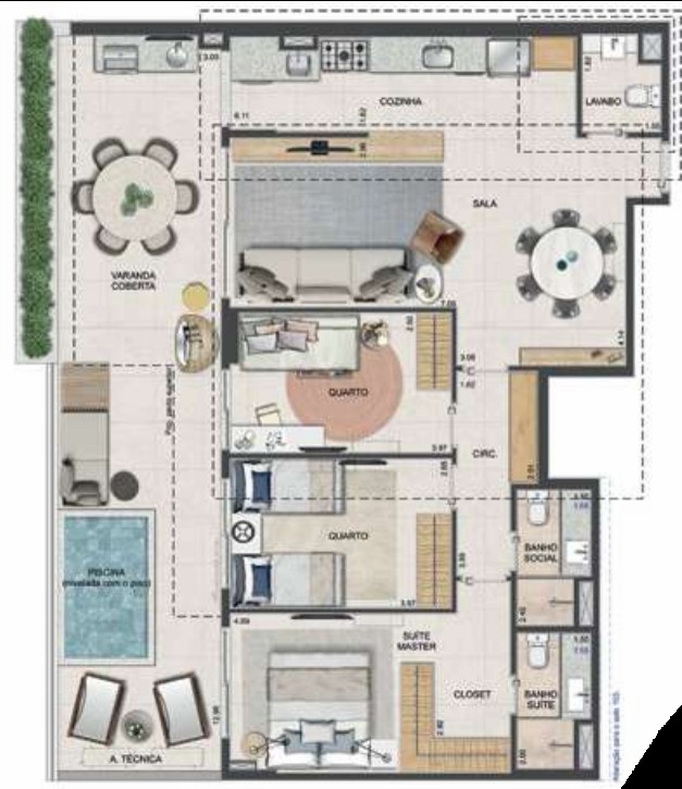 Apartamento à venda com 3 quartos, 106m² - Foto 26