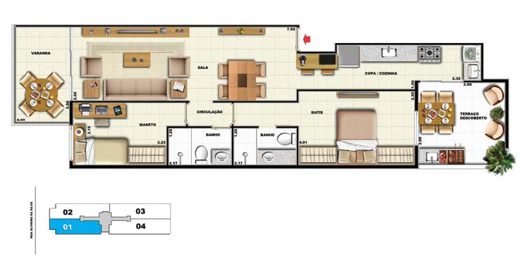 Apartamento à venda com 2 quartos, 84m² - Foto 6