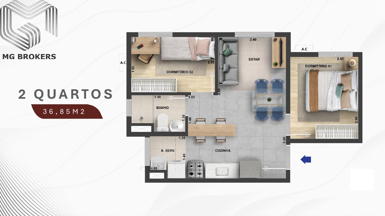 Apartamento à venda com 2 quartos, 38m² - Foto 24