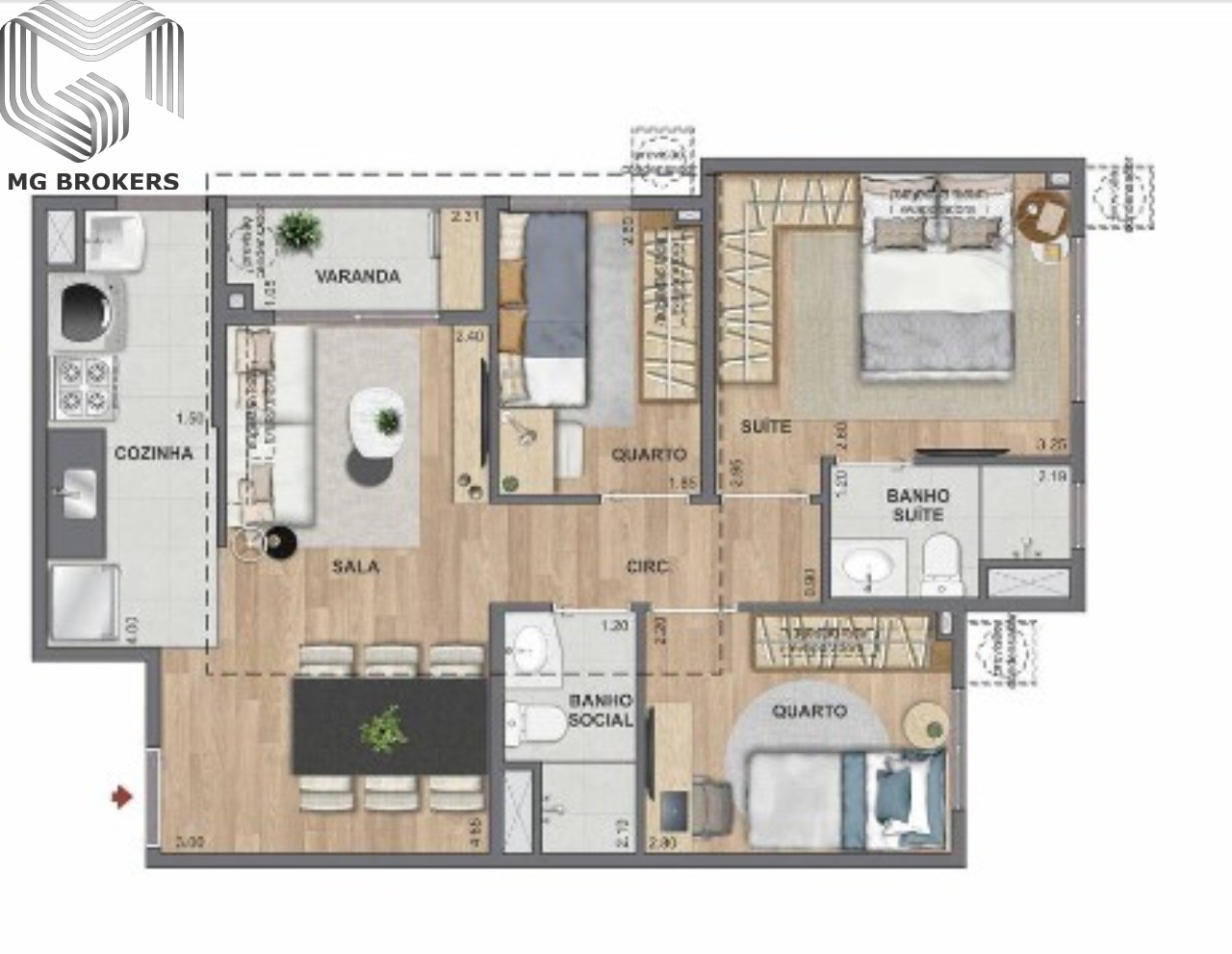 Apartamento à venda com 2 quartos, 58m² - Foto 43