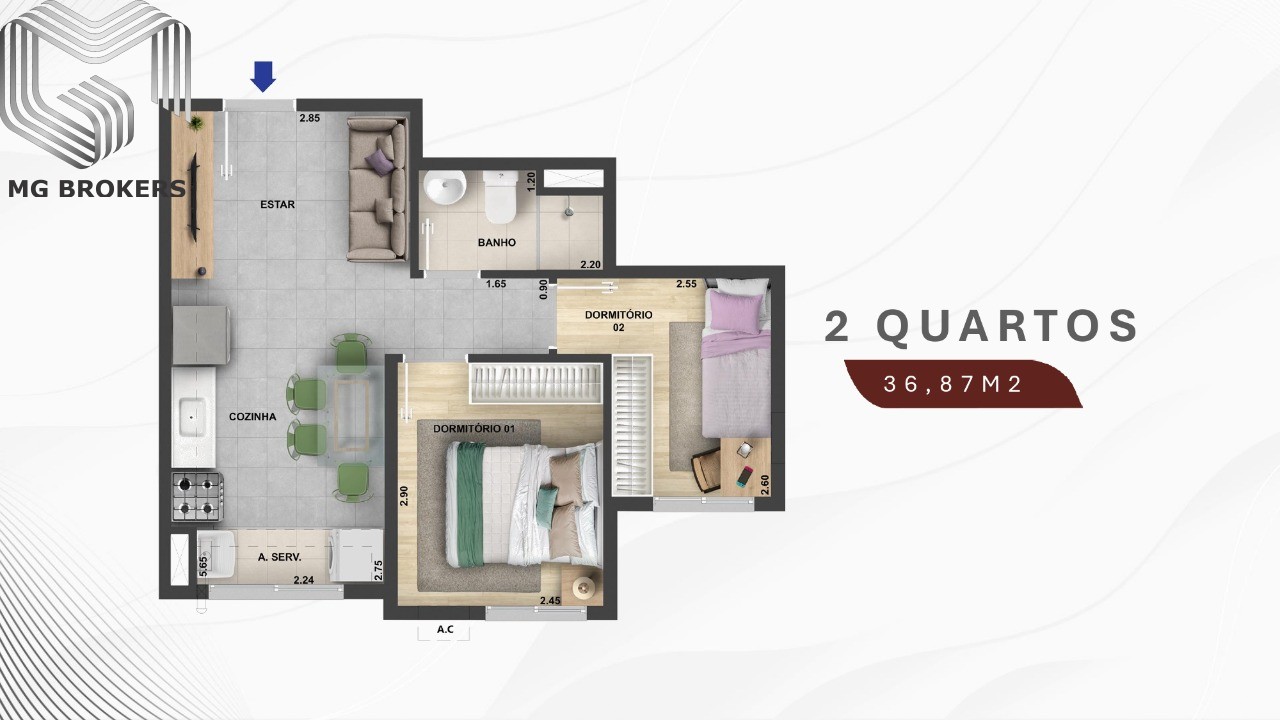 Apartamento à venda com 2 quartos, 38m² - Foto 25