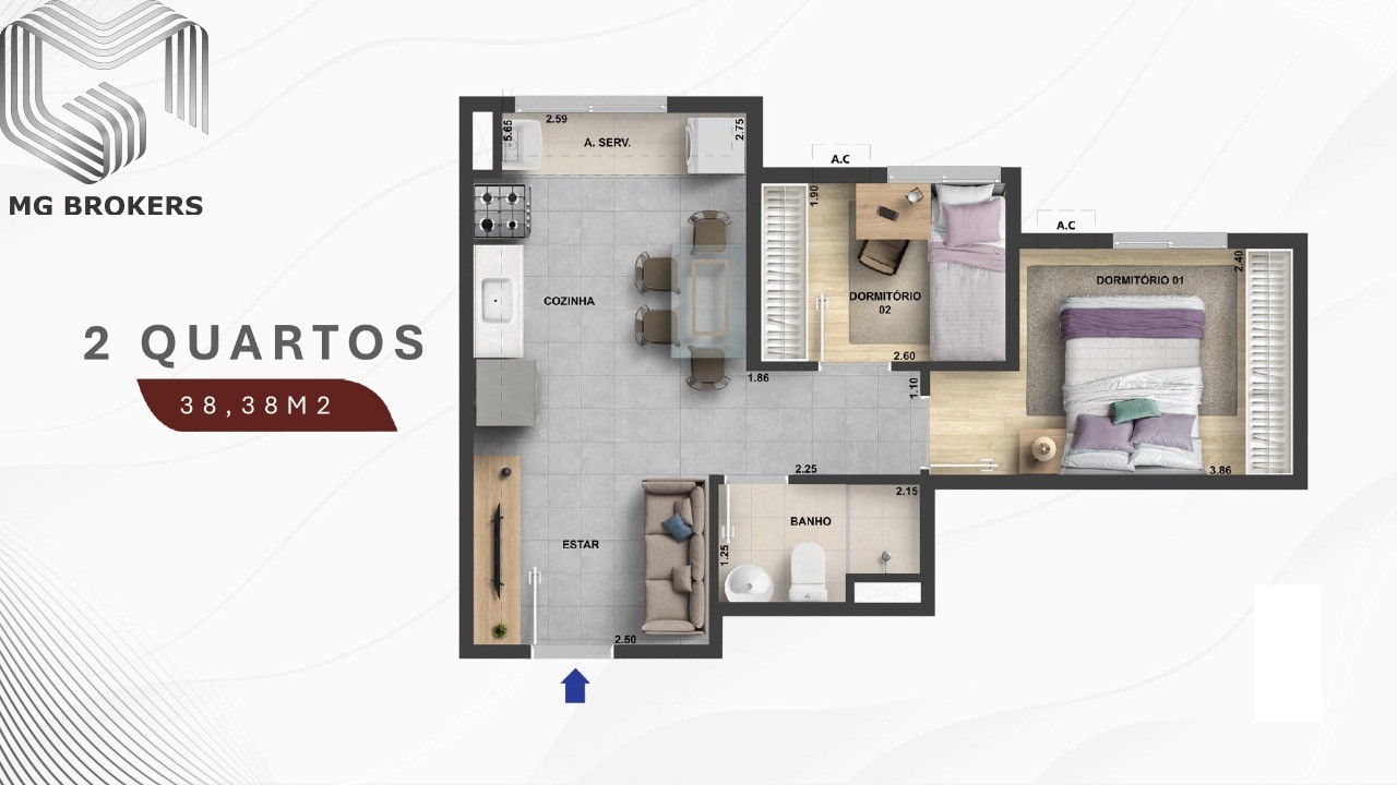 Apartamento à venda com 2 quartos, 38m² - Foto 22