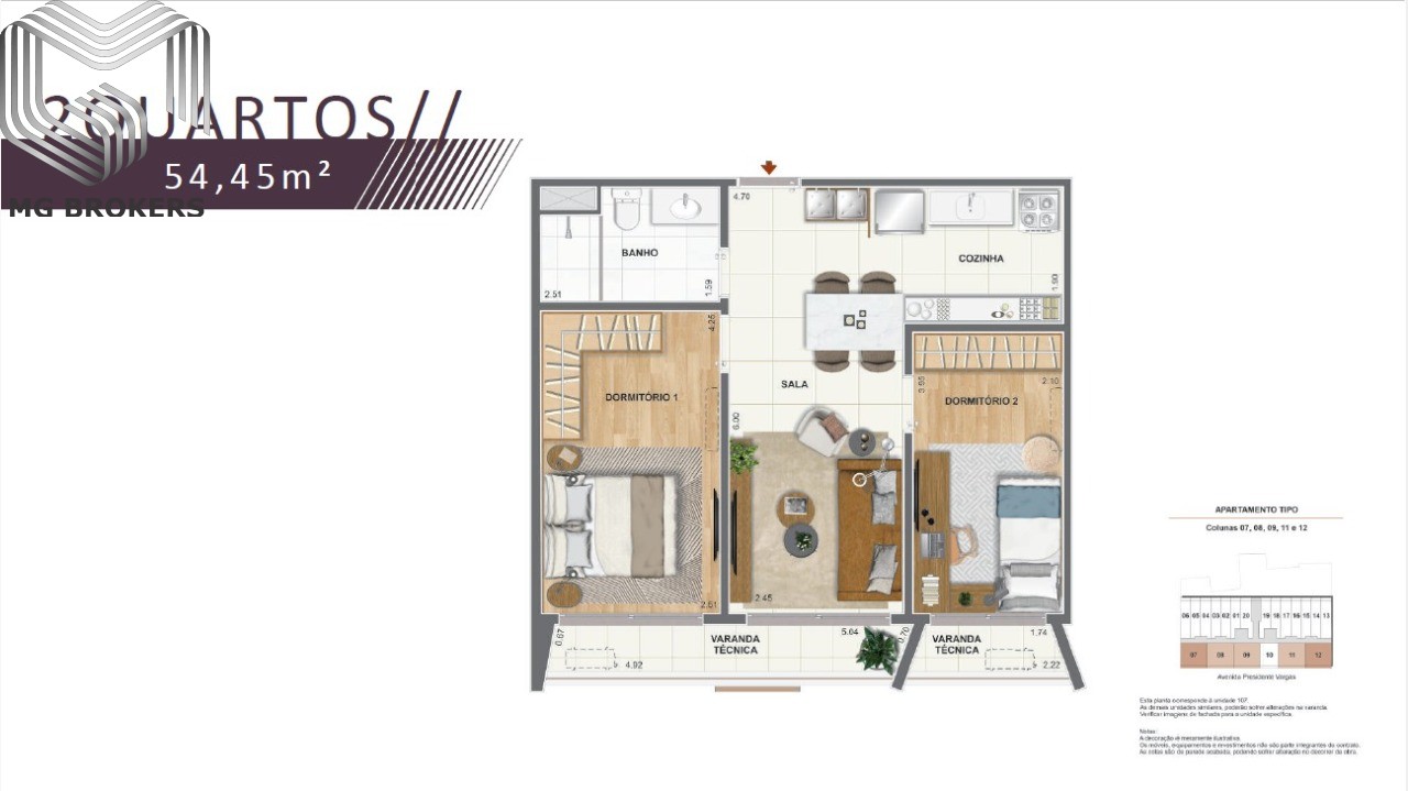 Apartamento, 2 quartos, 54 m² - Foto 13
