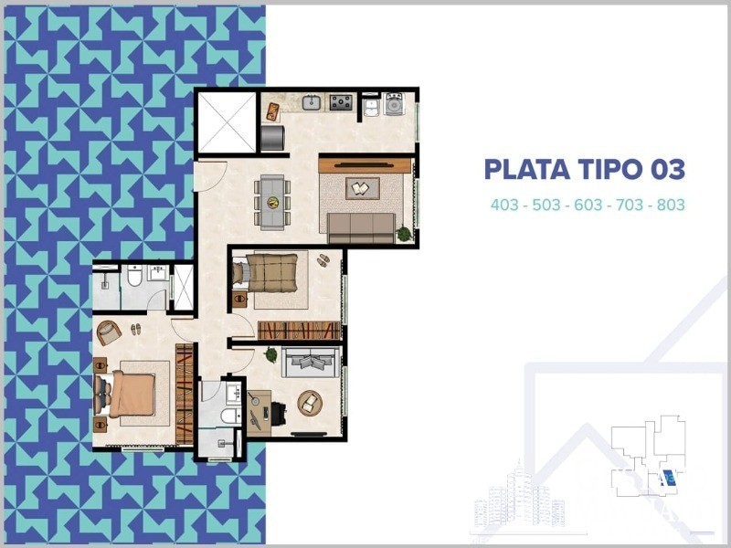 Apartamento à venda com 2 quartos, 67m² - Foto 11