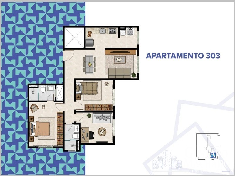 Apartamento à venda com 2 quartos, 67m² - Foto 5