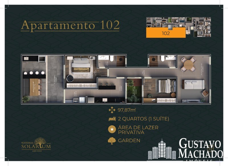 Apartamento à venda com 3 quartos, 98m² - Foto 3