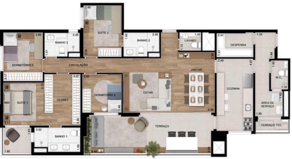 Apartamento à venda com 4 quartos, 155m² - Foto 27