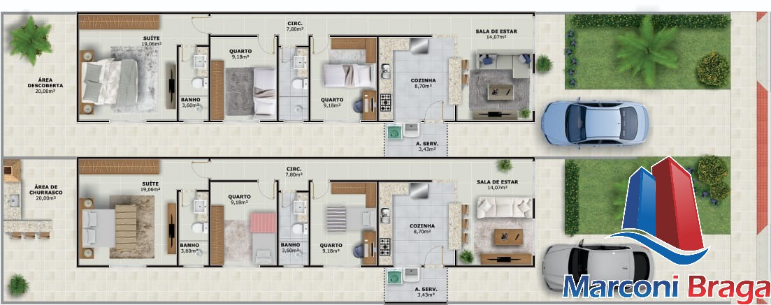 Casa à venda com 3 quartos, 95m² - Foto 2