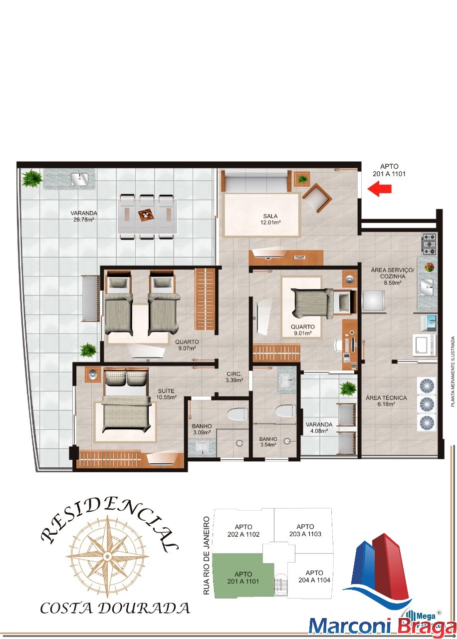 Apartamento à venda com 3 quartos, 82m² - Foto 6