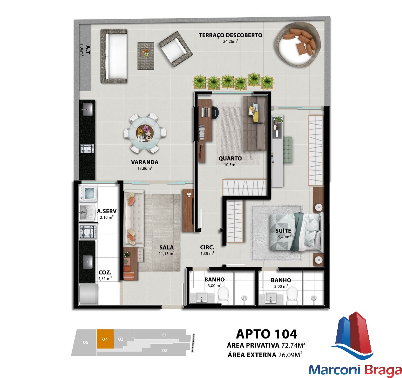 Apartamento à venda com 2 quartos, 65m² - Foto 5