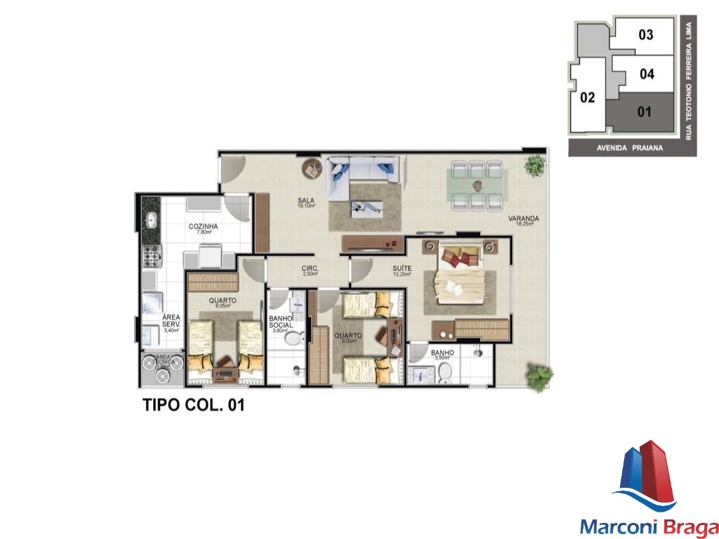 Apartamento à venda com 3 quartos, 93m² - Foto 8