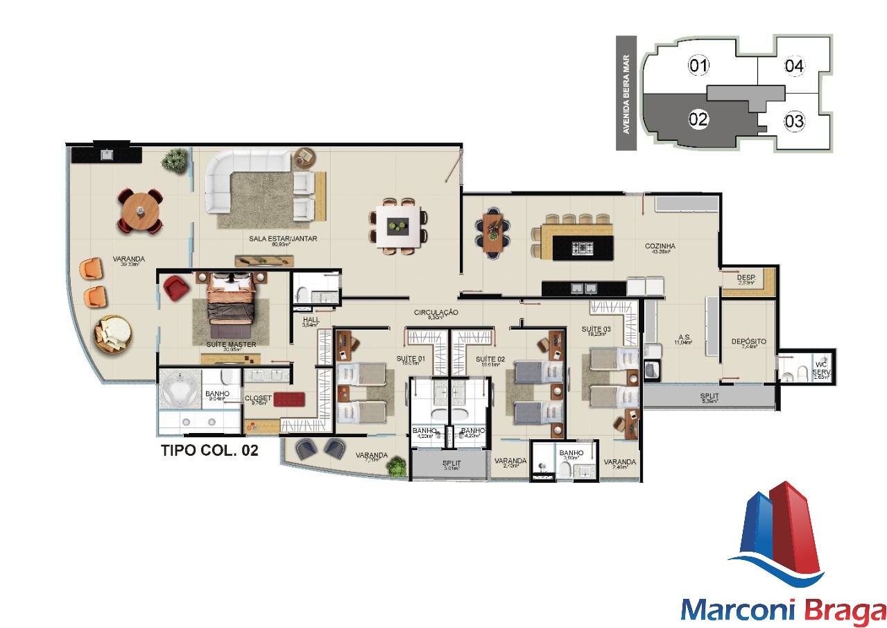 Apartamento à venda com 4 quartos, 208m² - Foto 11