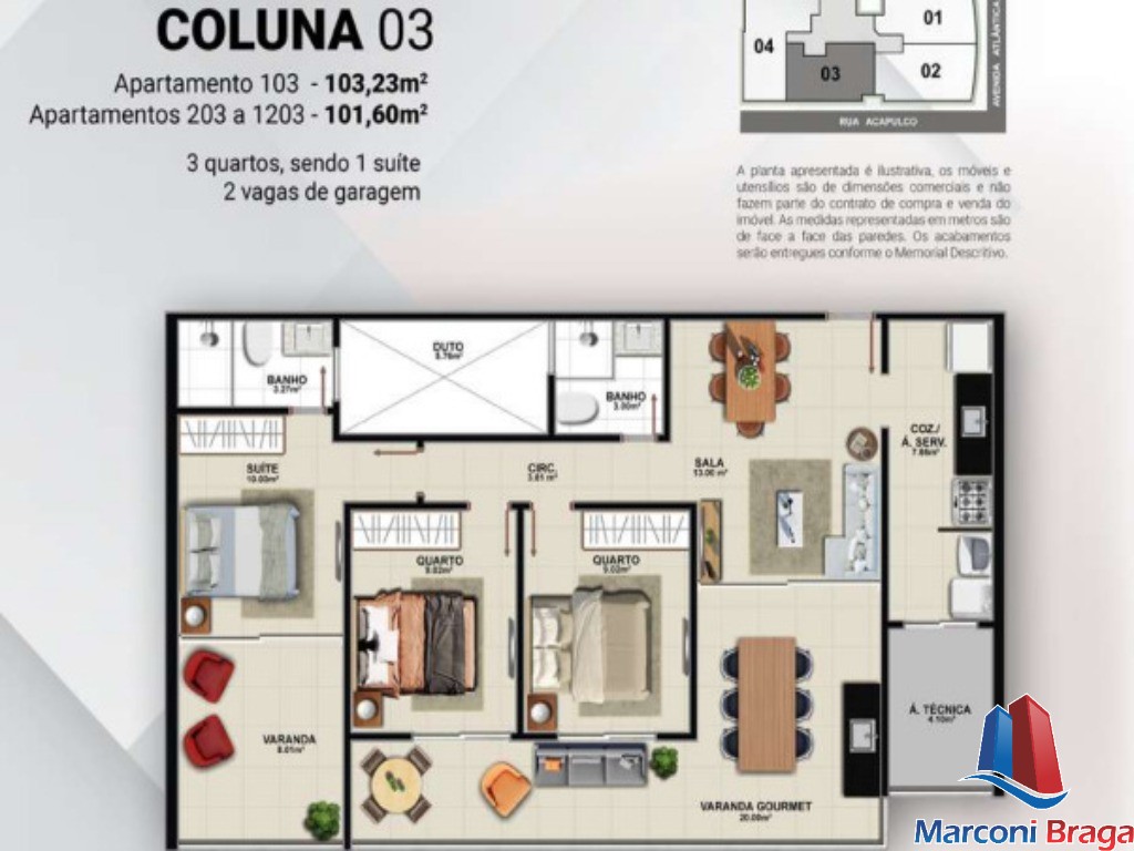 Apartamento à venda com 3 quartos, 103m² - Foto 14