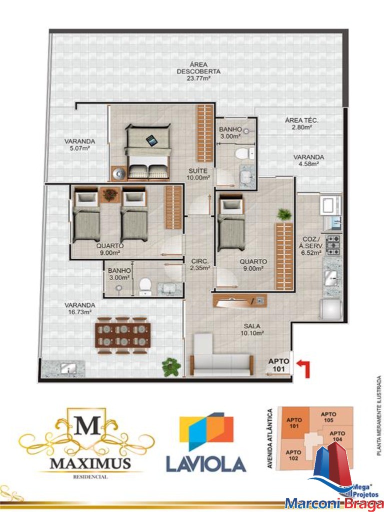 Apartamento à venda com 2 quartos, 69m² - Foto 6