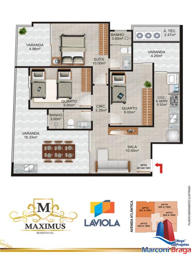 Apartamento à venda com 2 quartos, 69m² - Foto 11