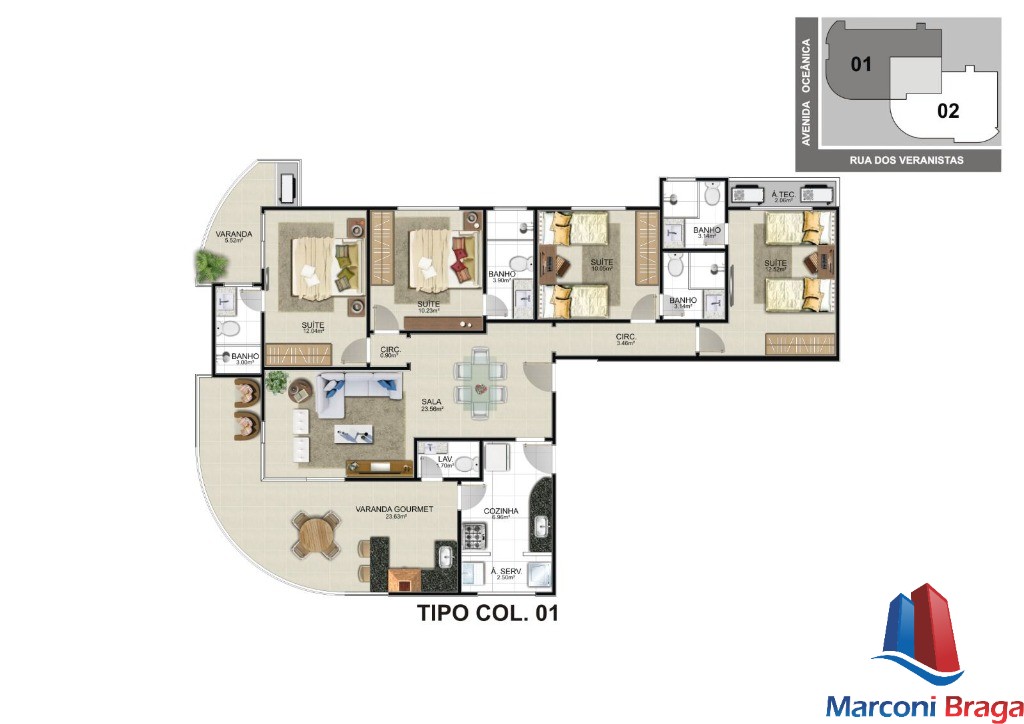 Apartamento à venda com 4 quartos, 137m² - Foto 12