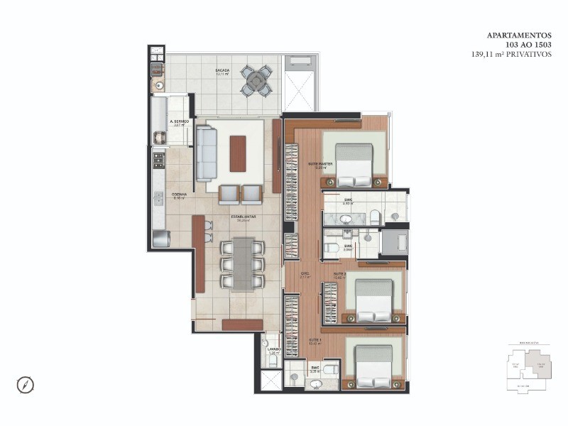 Apartamento à venda com 3 quartos, 136m² - Foto 29