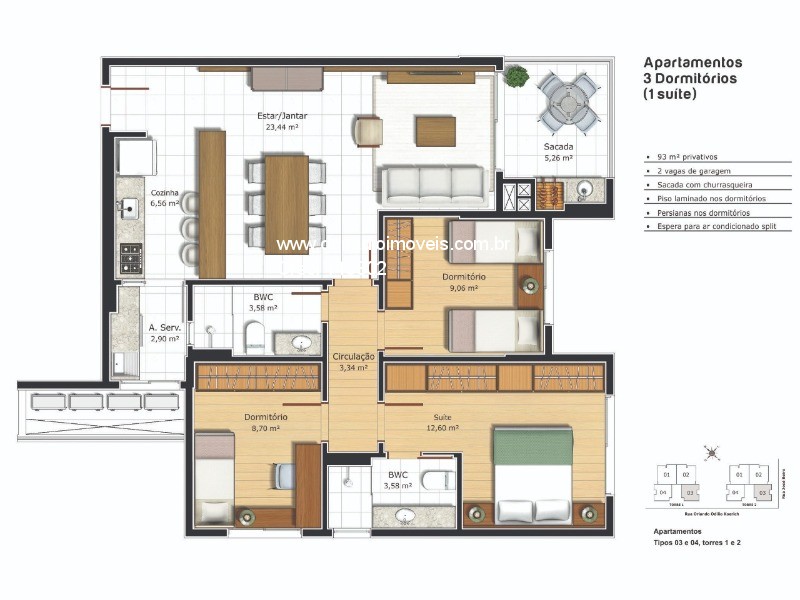 Apartamento à venda com 3 quartos, 122m² - Foto 18