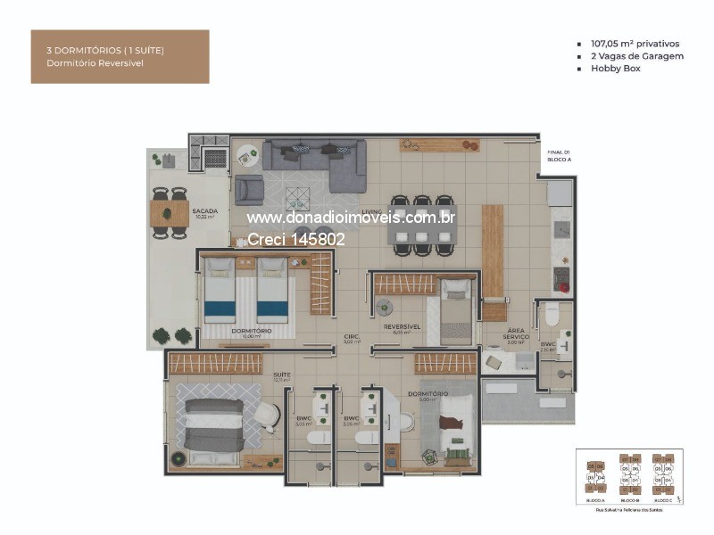 Apartamento à venda com 3 quartos, 108m² - Foto 39