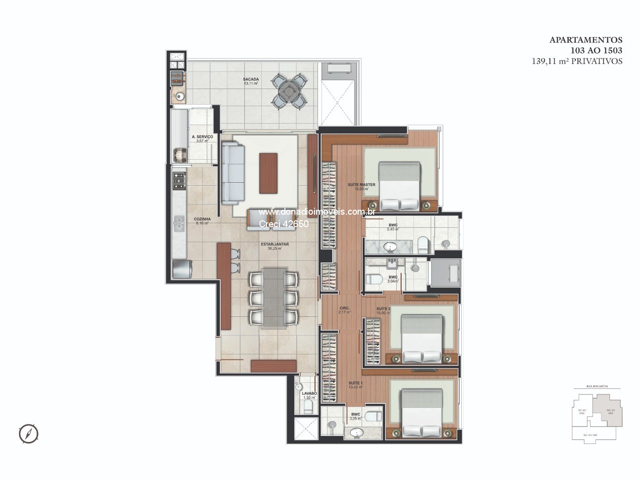 Apartamento à venda com 3 quartos, 139m² - Foto 30