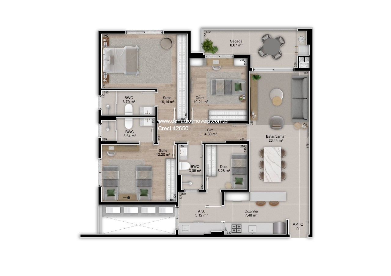 Apartamento à venda com 3 quartos, 101m² - Foto 17