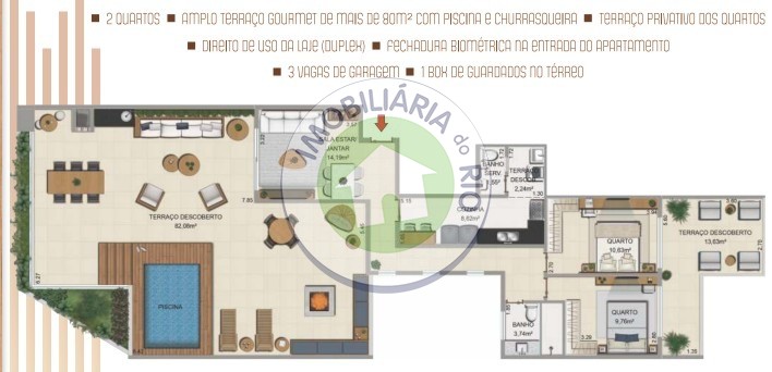 Cobertura à venda com 2 quartos, 172m² - Foto 3