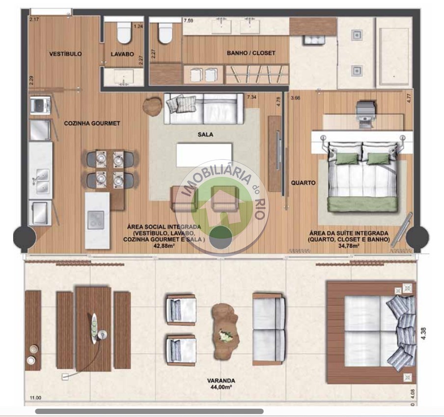 Flat/Apart Hotel à venda com 1 quarto, 130m² - Foto 34