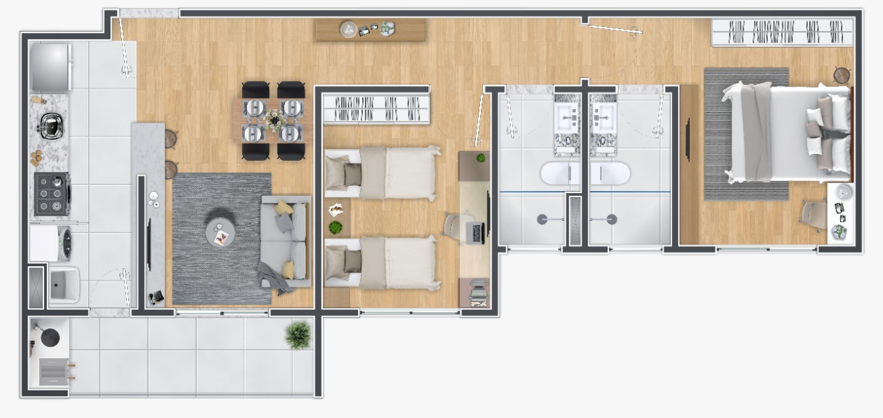 Apartamento à venda com 2 quartos, 58m² - Foto 9