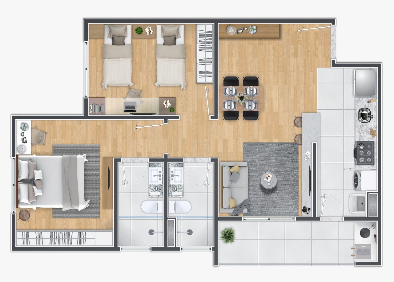 Apartamento à venda com 2 quartos, 58m² - Foto 10