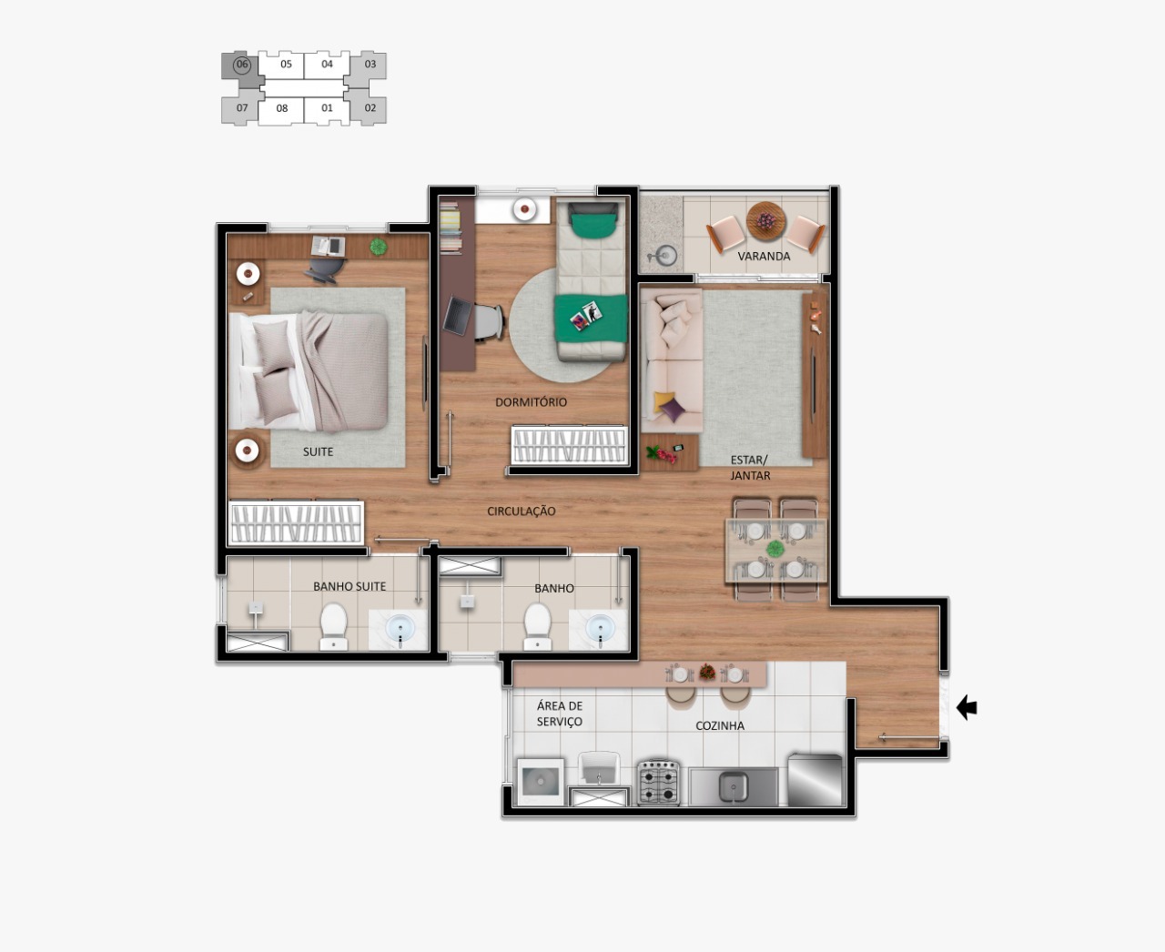 Apartamento à venda com 2 quartos, 55m² - Foto 12