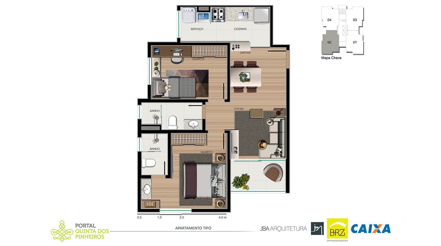 Apartamento à venda com 2 quartos, 55m² - Foto 7