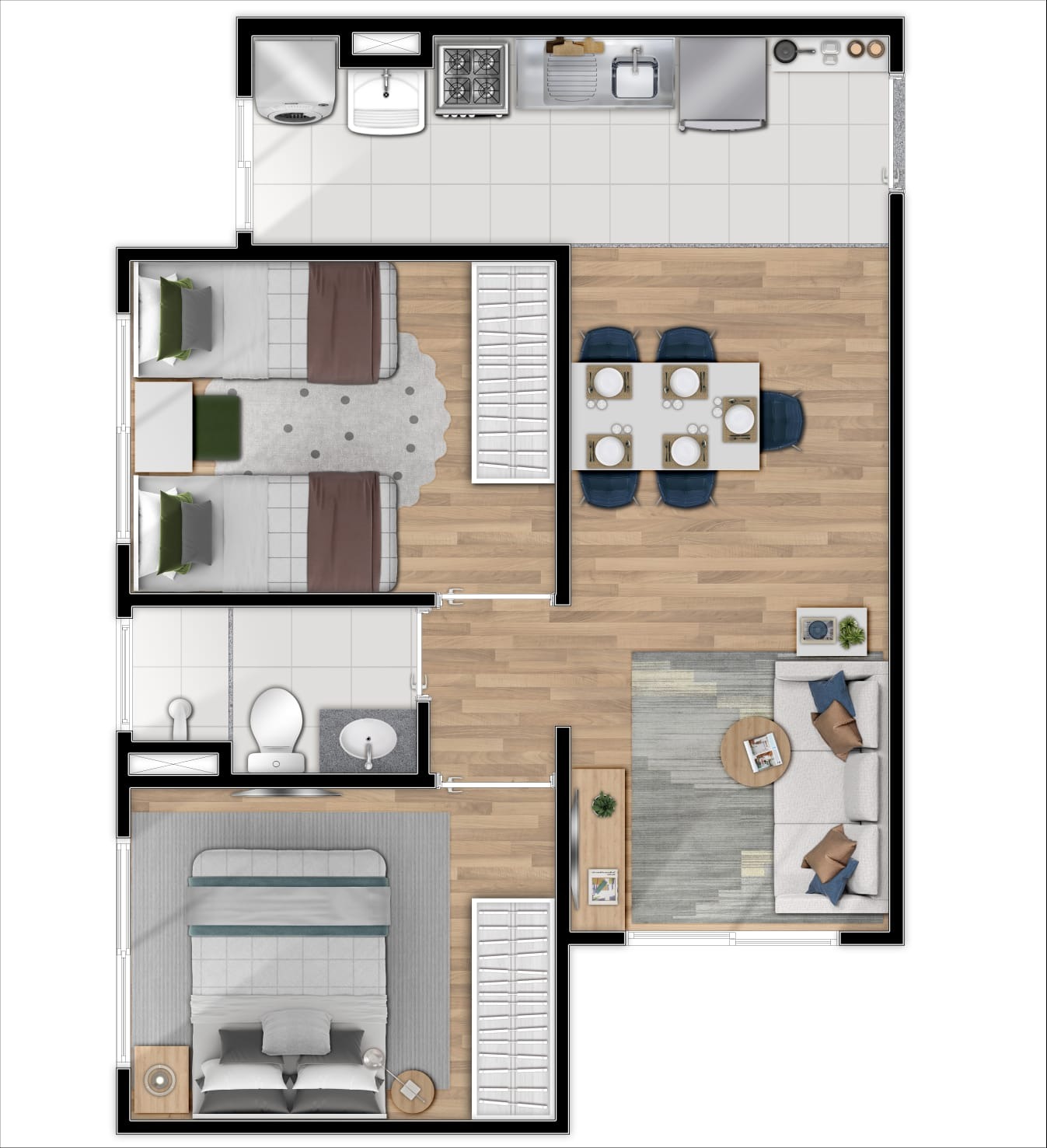 Apartamento à venda com 2 quartos, 43m² - Foto 9