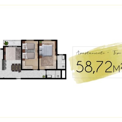 Apartamento à venda com 2 quartos, 58m² - Foto 20