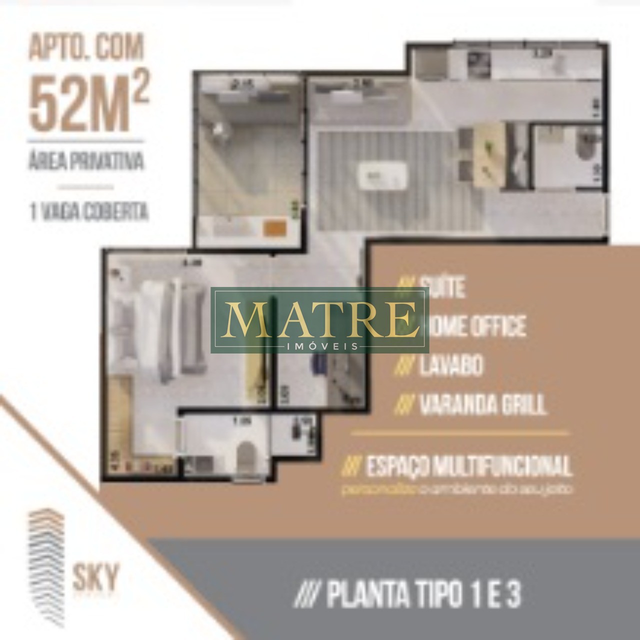 Apartamento à venda com 1 quarto, 50m² - Foto 6