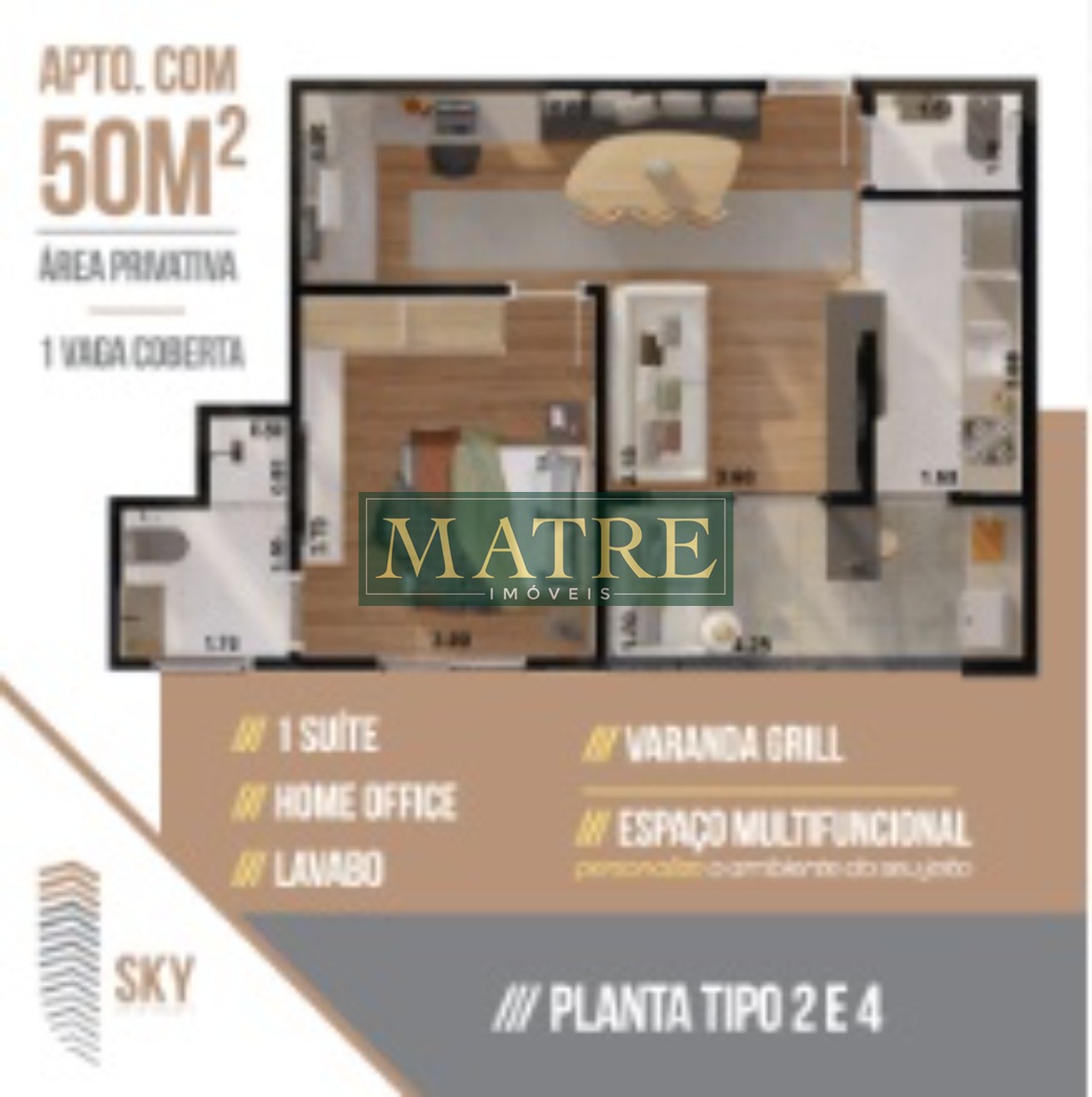 Apartamento à venda com 1 quarto, 50m² - Foto 4