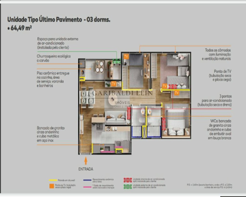 Apartamento à venda com 3 quartos, 65m² - Foto 10