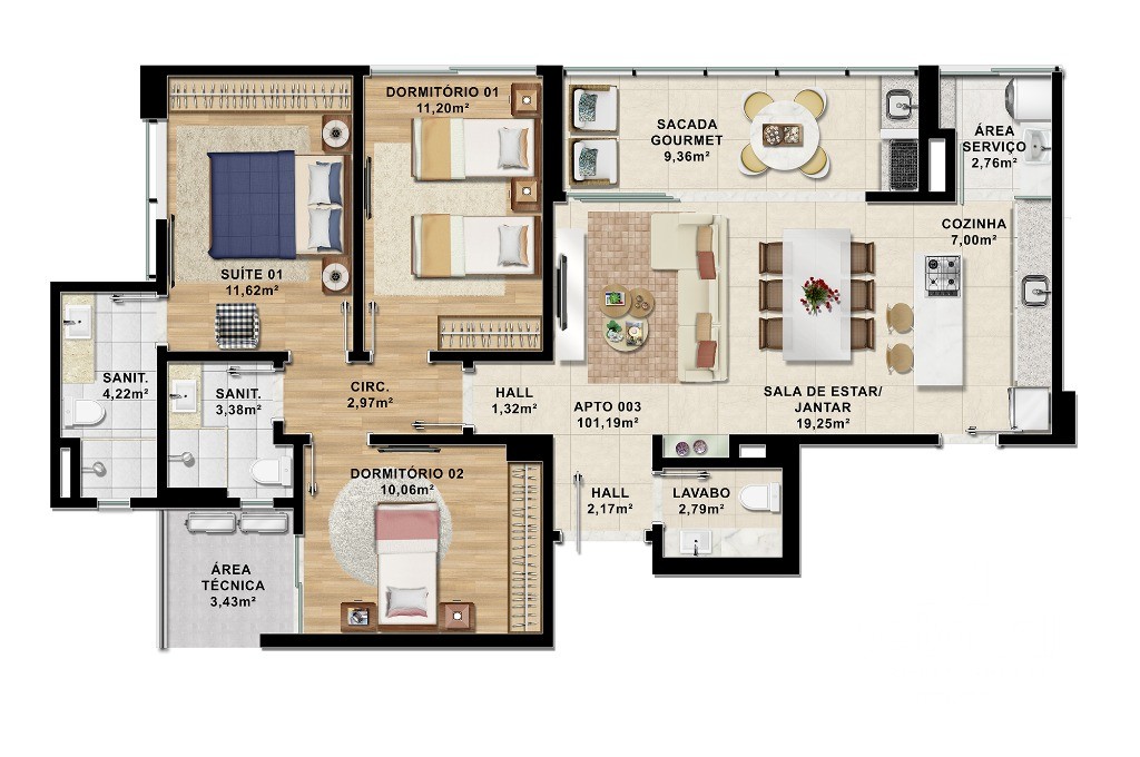 Apartamento à venda com 3 quartos, 101m² - Foto 16