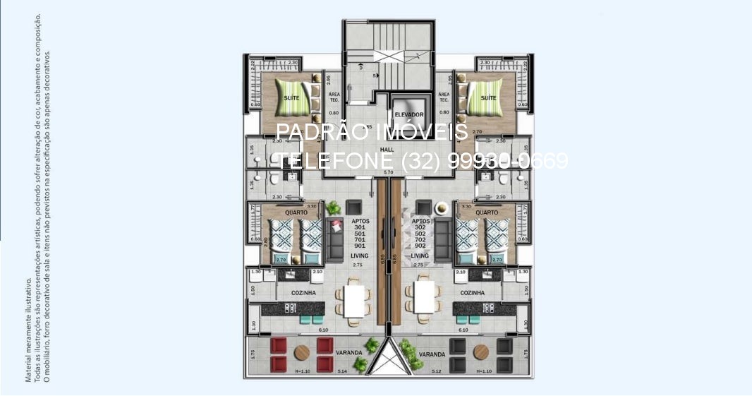 Apartamento à venda com 2 quartos, 72m² - Foto 7