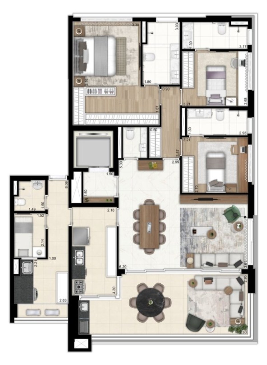 Apartamento à venda com 3 quartos, 156m² - Foto 24