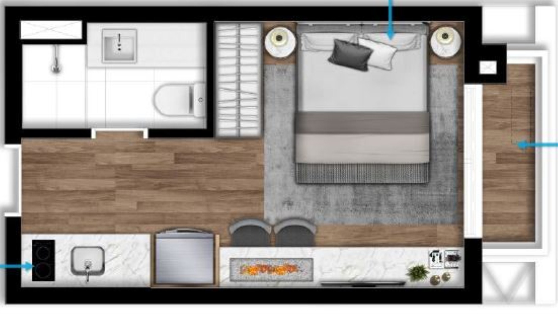 Apartamento à venda com 1 quarto, 33m² - Foto 14