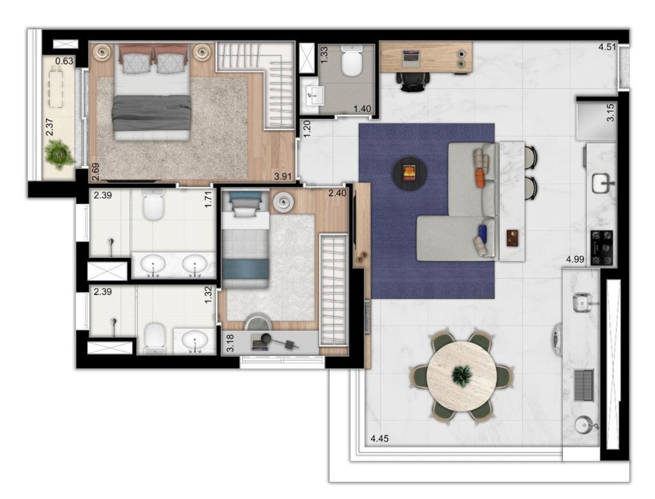 Apartamento à venda com 3 quartos, 131m² - Foto 22