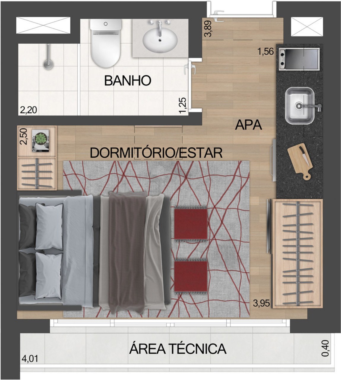 Apartamento à venda com 1 quarto, 28m² - Foto 13