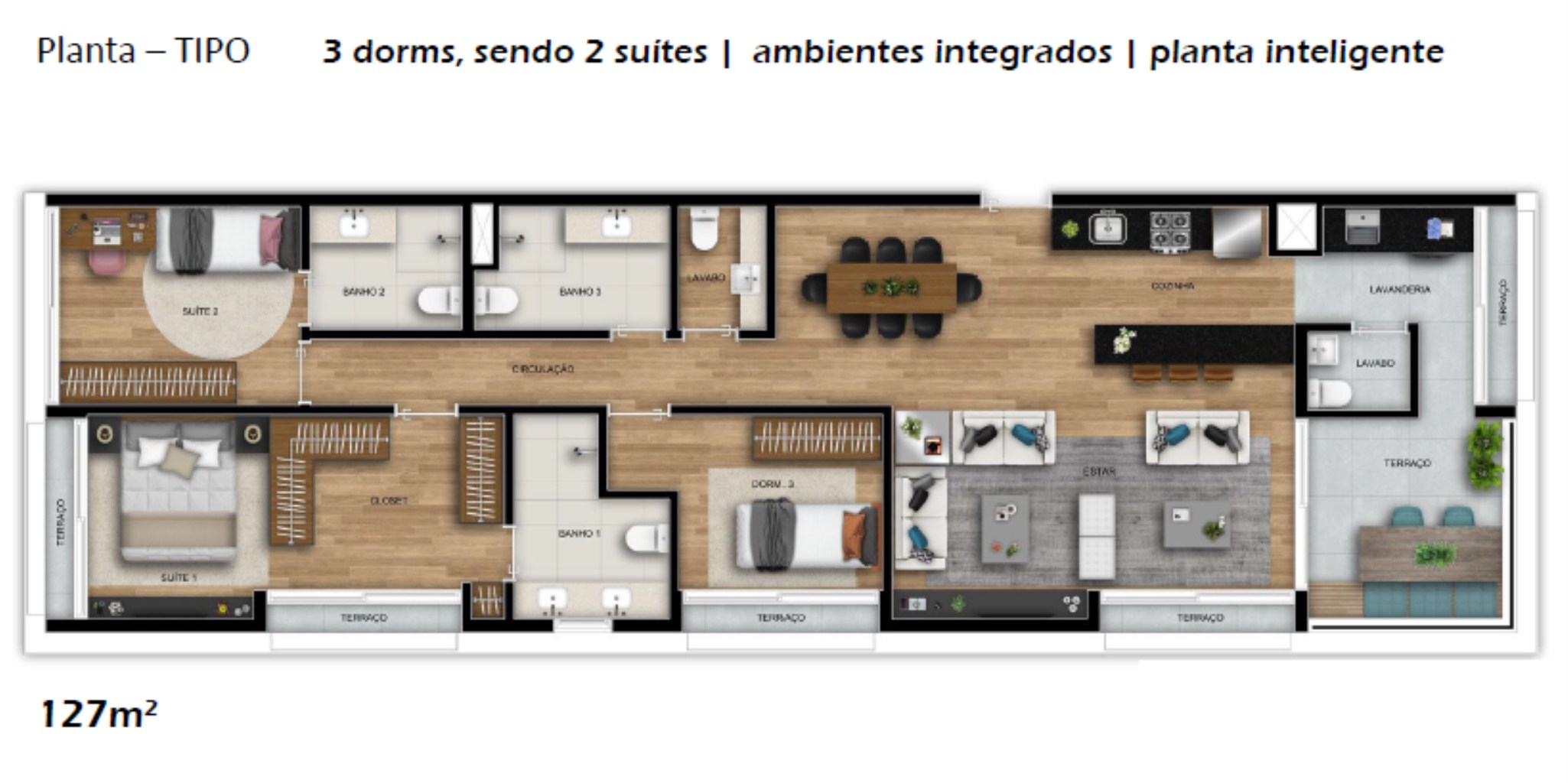 Apartamento à venda com 3 quartos, 128m² - Foto 21