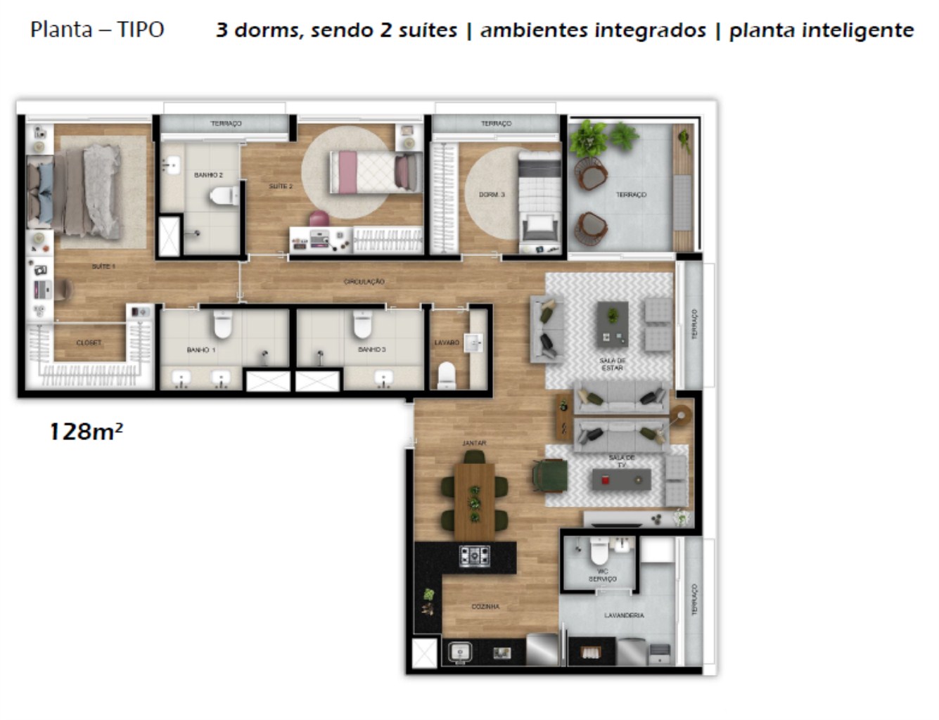 Apartamento à venda com 3 quartos, 220m² - Foto 22