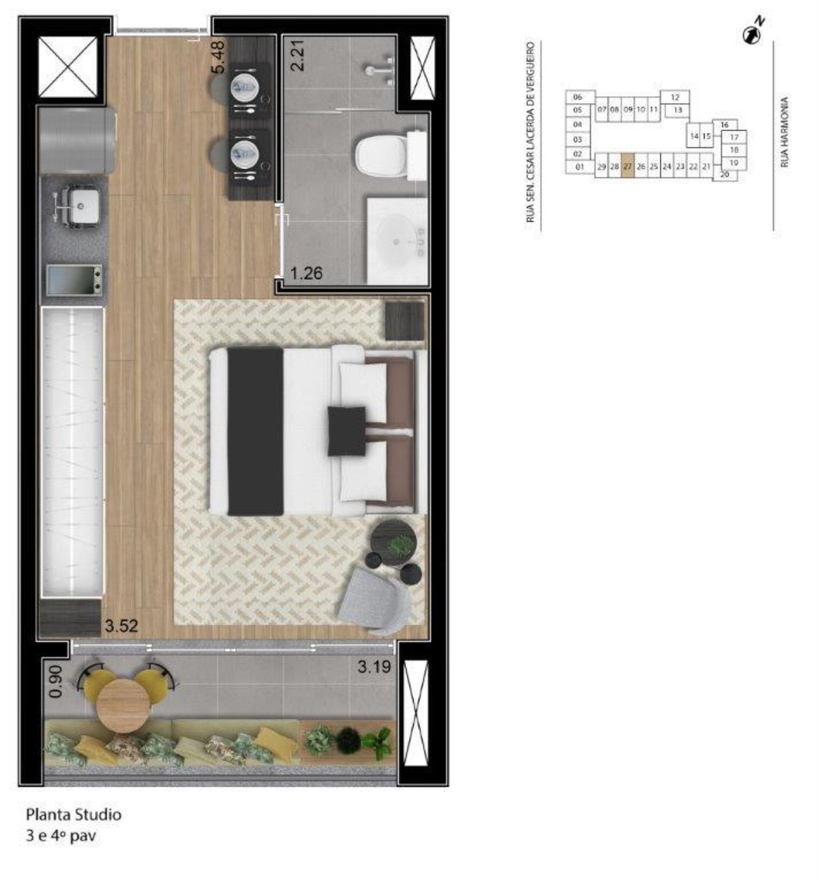 Apartamento à venda com 1 quarto, 57m² - Foto 24