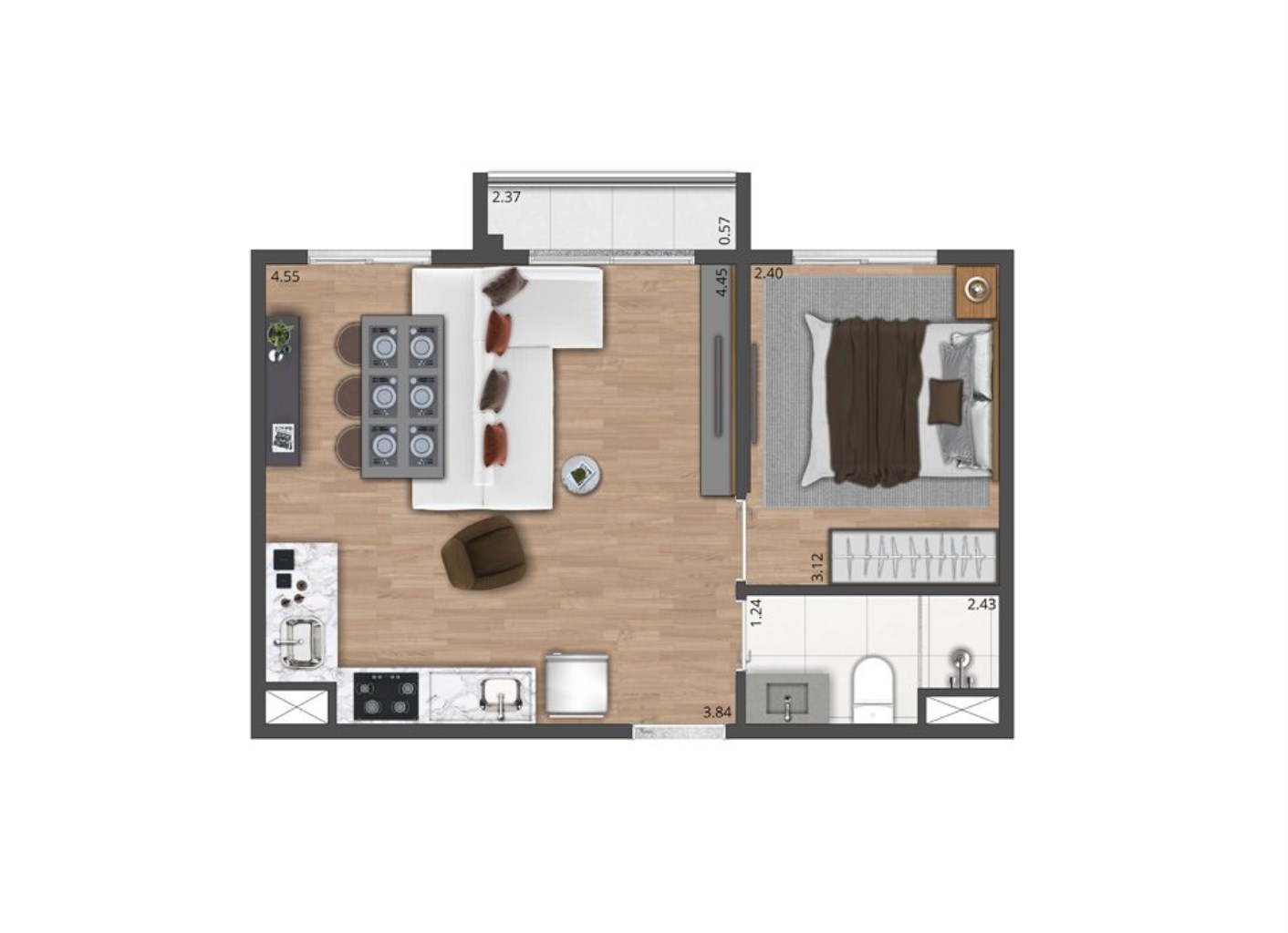 Apartamento à venda com 2 quartos, 35m² - Foto 17