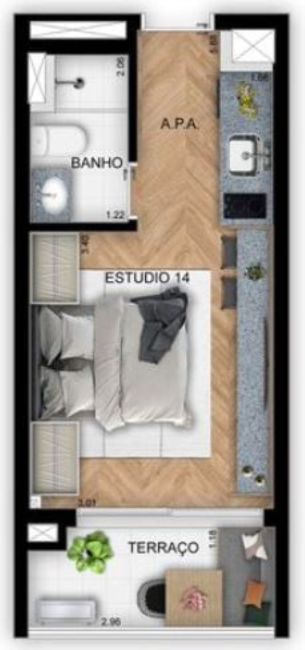 Apartamento à venda com 1 quarto, 23m² - Foto 18