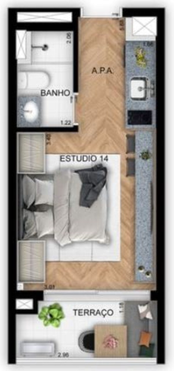 Apartamento, 1 quarto, 44 m² - Foto 18